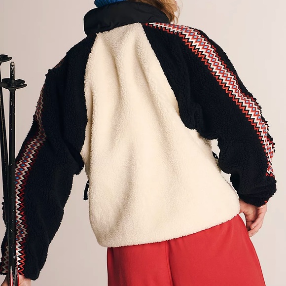 NEW Free People Hit The Slopes Printed Fleece Jacket - Picture 3 of 12